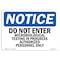 Signmission OSHA Notice Sign, 3.5" Height, 5" Width, Do Not Enter Microbiological Testing In Sign, Landscape OS-NS-D-35-L-11198 - alternate 1
